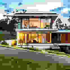 Vista frontal homify Casas modernas