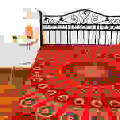 The Kairos Agni Mandala Throw Bedspread Tapestry THE KAIROS Ausgefallene Schlafzimmer Baumwolle Rot Accessoires und Dekoration