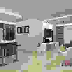 Diseño interior en apartamento, espacio sala-cocina om-a arquitectura y diseño Cocinas de estilo moderno