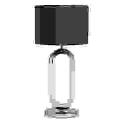 Oval 1 Light Table Lamp with Blue Shade - Chrome Litecraft Modern living room Lighting