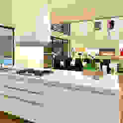 CASA PF1 - Moradia na Herdade da Aroeira - Projeto de Arquitetura - cozinha sala Traçado Regulador. Lda Cozinhas modernas Madeira Acabamento em madeira moradia moderna,cozinha,arquitetura moderna,design interiores,sala cozinha,moradia + luxo,interiores,moradia aroeira