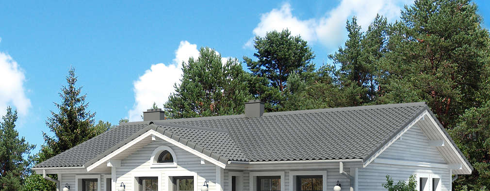 白色乡间平房:一间明亮又通风,拥有宽敞露台与庭院的开放式空间