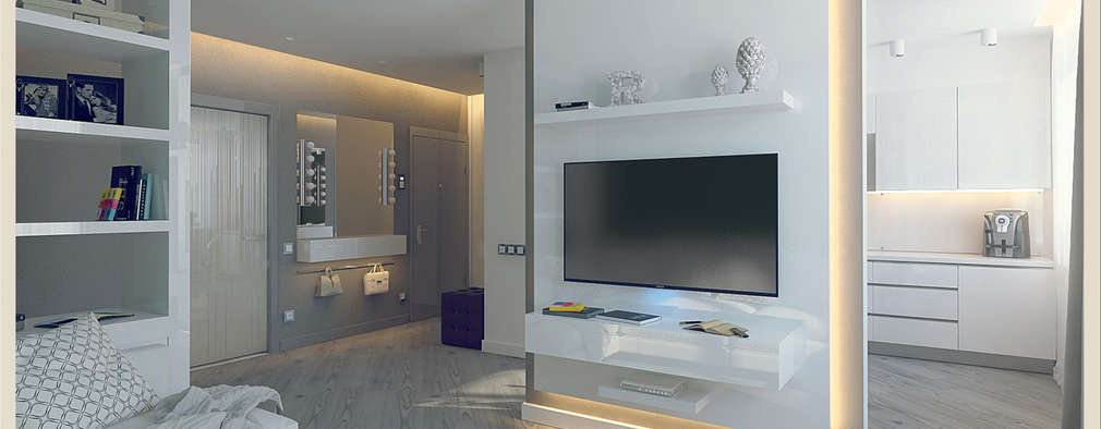 Beautiful ideas for low cost plasterboard Parete tv design