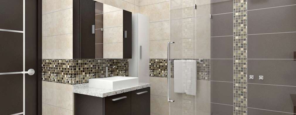 6 Tips For Installing Large Tiles In A Small Bathroom Modern Bathroom By Om A Arquitectura Y DiseƱo