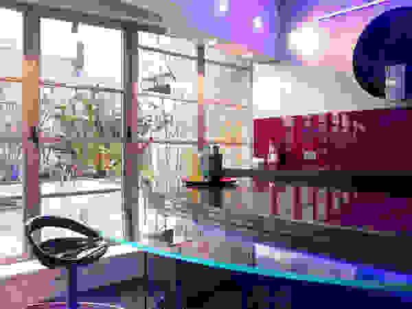 Luxury Penthouse London Quirke McNamara Modern Kitchen Red