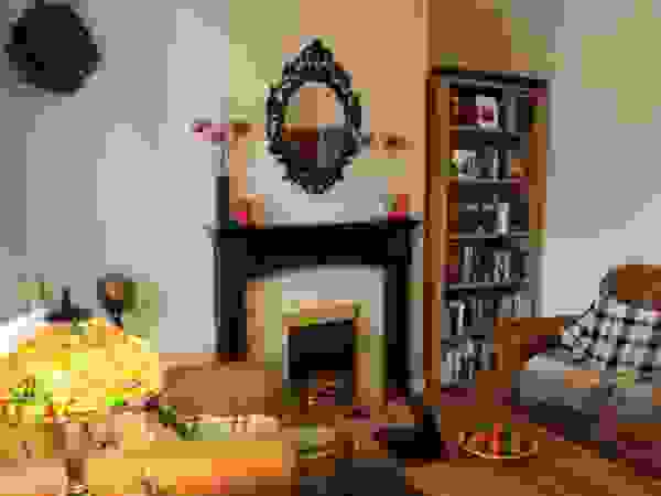 before Girl About The House Living roomFireplaces & accessories Yellow