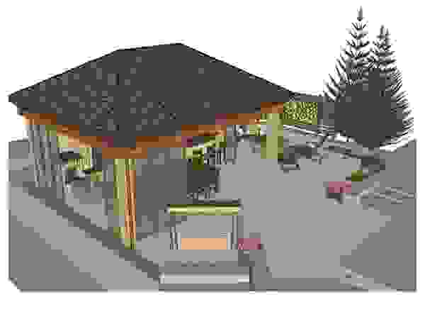Эскизное проектирование беседки и площадки для отдыха BersoDesign ❖ Landscape architecture. Design.