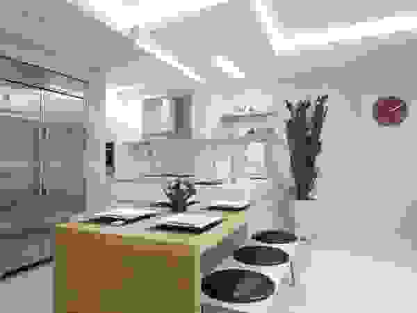 Natural marble flooring "NEW EASYSTONE" (주)이지테크(EASYTECH Inc.) Modern Kitchen