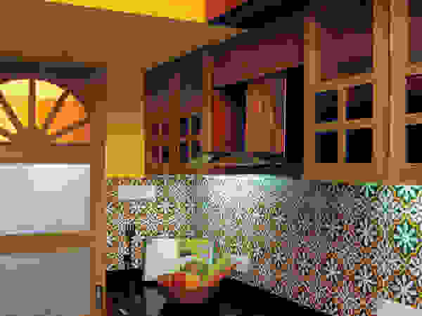 Fusion interiors The Orange Lane Minimalist kitchen