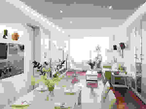 D&T Architects Minimalist living room