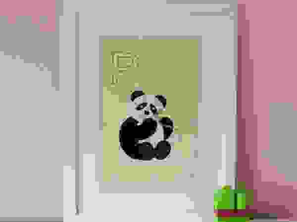 P is for Panda :: Personalised Print Hope & Rainbows Nursery/kid's roomAccessories & decoration