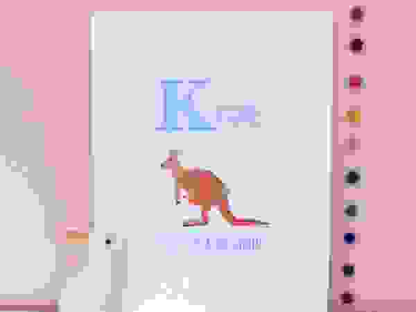 K is for Kangaroo :: Personalised Print Hope & Rainbows Nursery/kid's roomAccessories & decoration