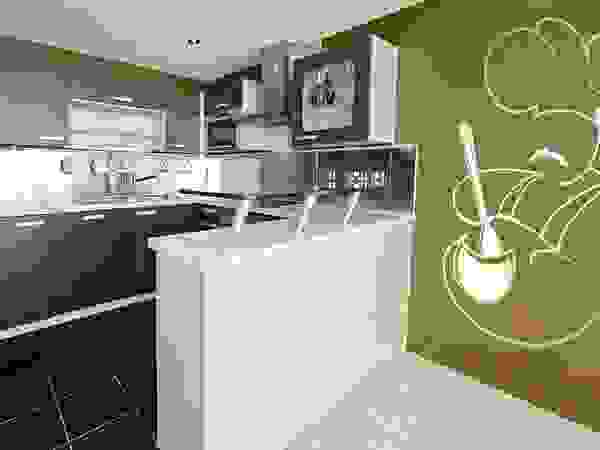 Murales Divinos Minimalist kitchen