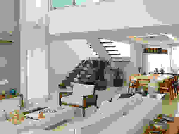 Pinheiro Martinez Arquitetura Modern living room White