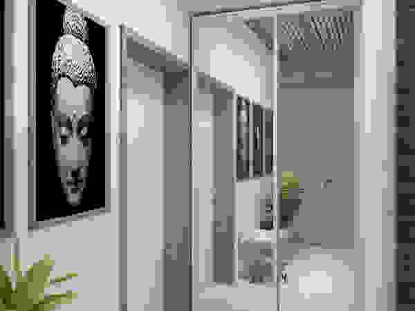 Дизайн-студия HOLZLAB industrial style corridor, hallway & stairs