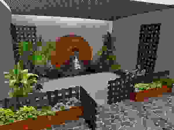 Zen Ambient Rustic style garden