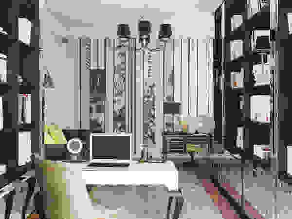 Bronx Eclectic style study/office