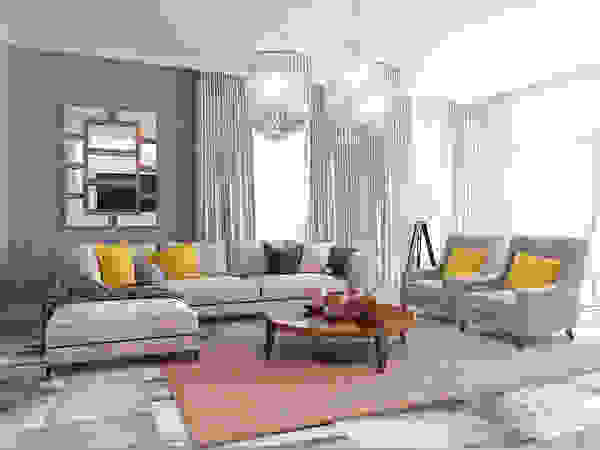 Bronx Eclectic style living room