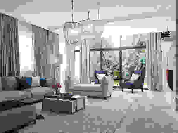 Bronx Eclectic style living room