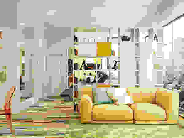 Bronx Eclectic style living room