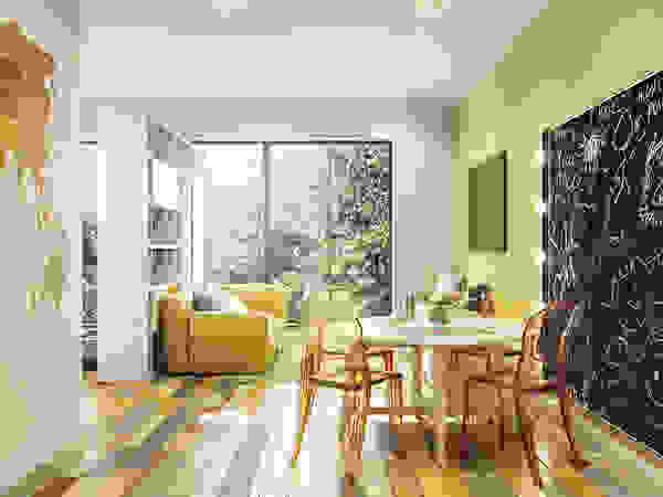 Bronx Eclectic style living room