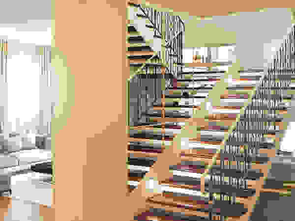 Bronx Eclectic style corridor, hallway & stairs