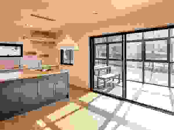 (주)유타건축사사무소 Modern Dining Room Wood Beige