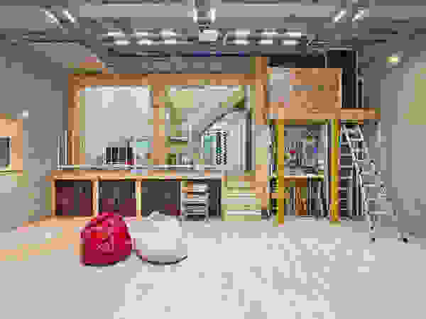 (주)유타건축사사무소 Modern Bedroom Wood Grey