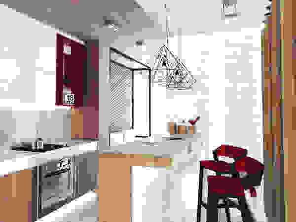 IK-architects Minimalist kitchen
