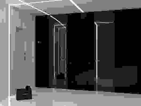 QUADRUM STUDIO Minimalist corridor, hallway & stairs