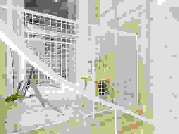 ディンプル建築設計事務所 Modern corridor, hallway & stairs Solid Wood Wood effect