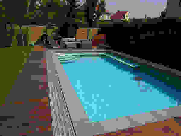 Foliebecken grau-hellgrau+ FKB Schwimmbadtechnik Kolam Renang Modern