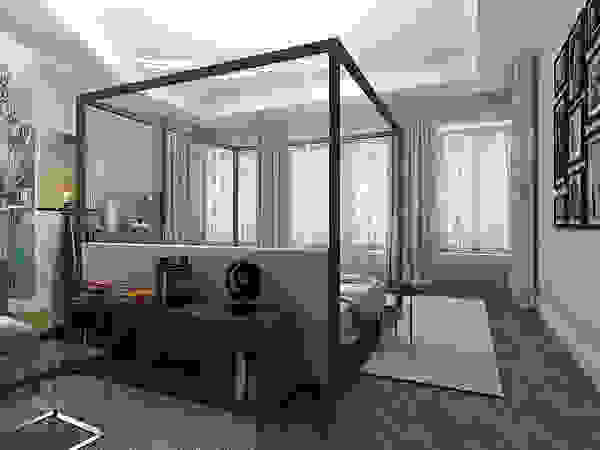 A-partmentdesign studio Camera da letto minimalista Legno composito Bianco