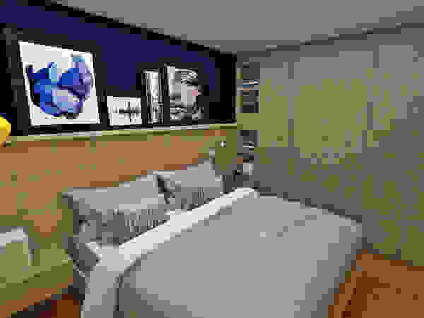 Atelier Par Deux Eclectic style bedroom MDF Blue