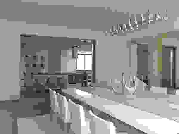 Area5 arquitectura SAS Salas de jantar modernas Branco