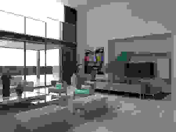 Area5 arquitectura SAS Salas de estar modernas Cinza