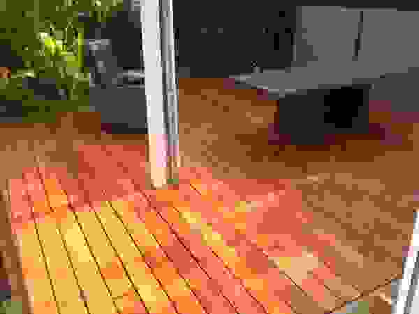 Cumaru Terrassendielen 21 x 120 mm glatt FSC Kahrs GmbH Tropischer Balkon, Veranda & Terrasse Braun