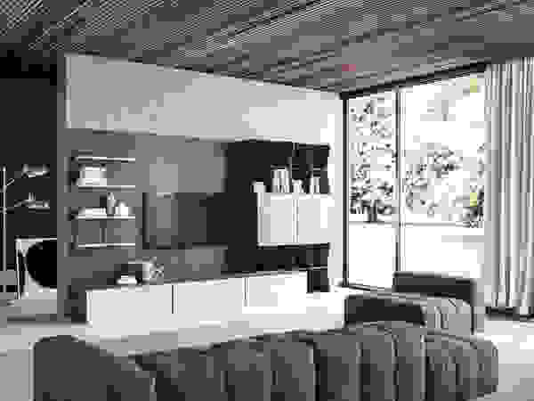 BandIt Design Moderne woonkamers IJzer / Staal Grijs