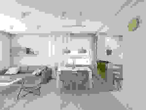 BAGUA Pracownia Architektury Wnętrz Moderne woonkamers