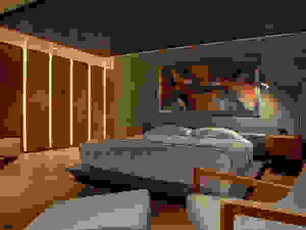 RIMA Arquitectura Modern style bedroom Wood