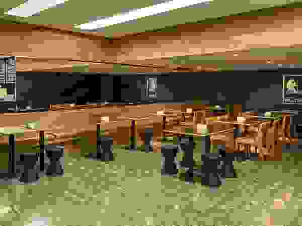 Riskalla & Mueller Arquitetura e Interiores Bars & clubs Solid Wood Green