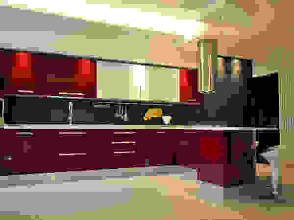 Officina design Modern kitchen Red