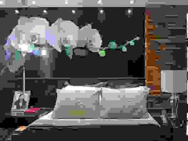 Juliana Lahóz Arquitetura Modern style bedroom Wood Black