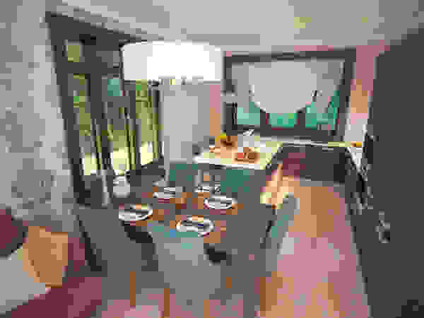Гурьянова Наталья Modern Dining Room Marble Brown