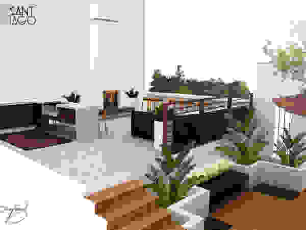 SANT1AGO arquitectura y diseño Minimalist balcony, veranda & terrace