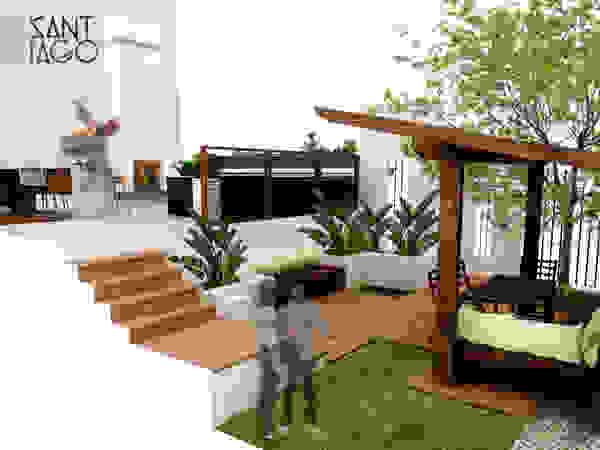 SANT1AGO arquitectura y diseño Minimalist balcony, veranda & terrace