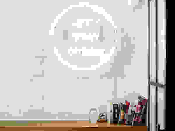 Girl and the cat BLACKHAUS Modern Bedroom Bricks White