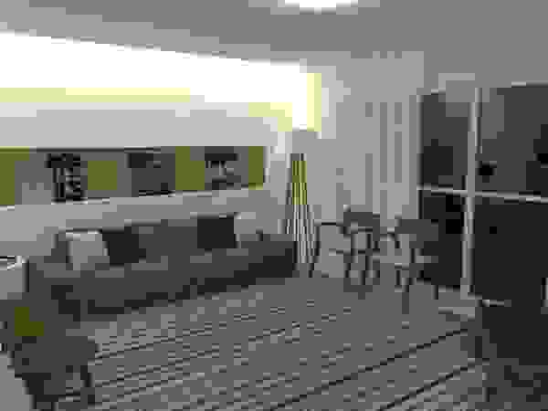Carolina Mendonça Projetos de Arquitetura e Interiores LTDA Modern Living Room