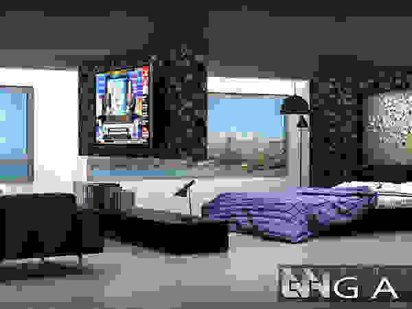 Grupo GANA, C.A. Modern style bedroom Concrete White