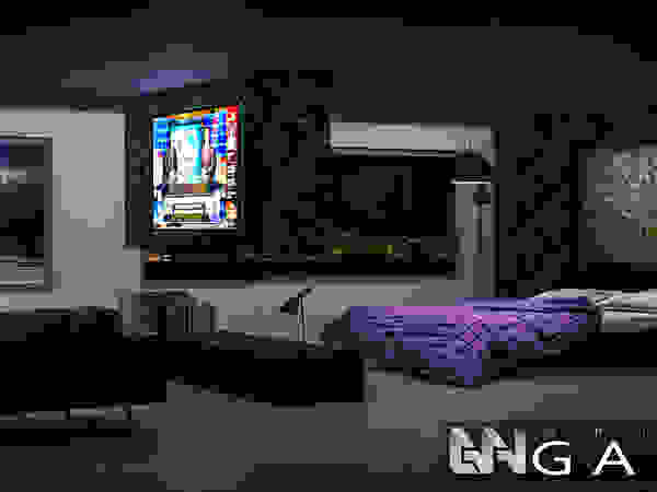 Grupo GANA, C.A. Modern style bedroom Granite Black